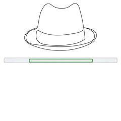 Sombrero Poliéster Talla Única 59 | Cinta poliester blan | 420 x 20
