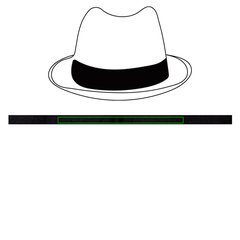 Sombrero Poliéster Talla Única 59 | Cinta poliester negr | 420 x 20