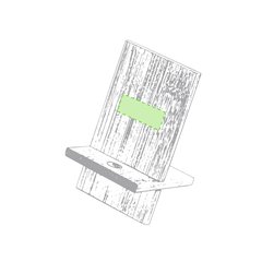 Soporte Móvil Ecológico de Bambú | Centrado cara A | 50 x 20