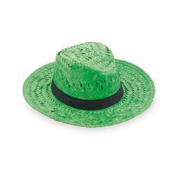 Sombrero de paja en colores con opción de estampado en cinta Verde