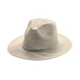 Sombrero de poliéster tipo panamá Beig