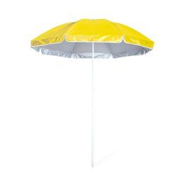Sombrilla de playa de 150 cm con protección rayos UV y funda Amarillo