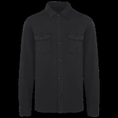 Sobrecamisa felpa perchada hombre Washed Black Xl