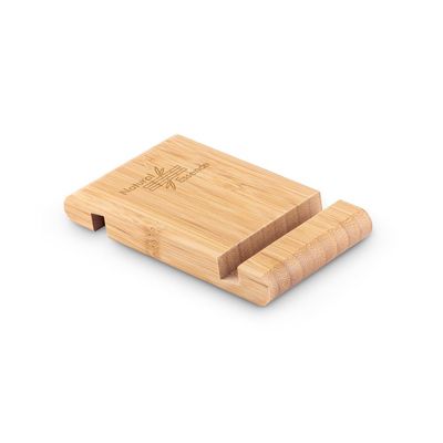 Soporte para móvil de bambú 2 ranuras