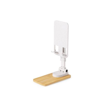 Soporte plegable de caña de trigo y bambú