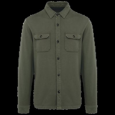 Sobrecamisa felpa perchada hombre Washed Organic Khaki S