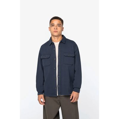 Sobrecamisa felpa perchada hombre