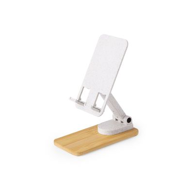 Soporte plegable de caña de trigo y bambú