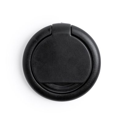 Soporte adhesivo para smartphone con anilla y moneda para carro Neg