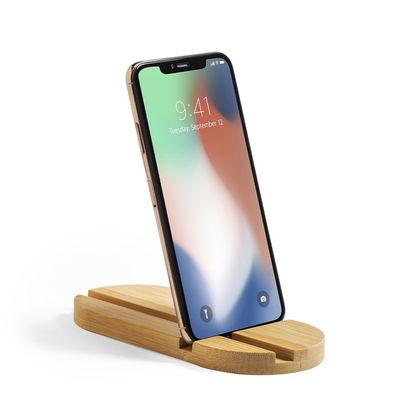Soporte de Bambú para Móvil y Tablet