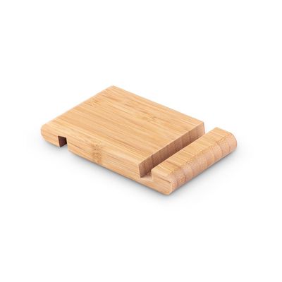 Soporte para móvil de bambú 2 ranuras