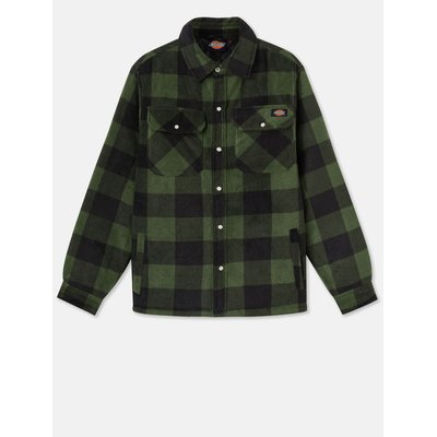 Sobrecamisa polar a cuadros Green / Black 3XL