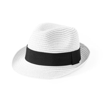 Sombrero Ajustable con Cinta Exterior Blanco