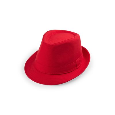 Sombrero de algodón y poliester de color vivo Rojo