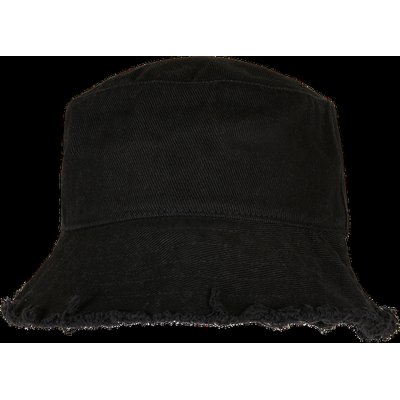 Sombrero Bob Algodón Borde Deshilachado Black