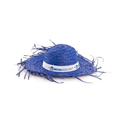 Sombrero de paja con acabados en flecos filagarchados