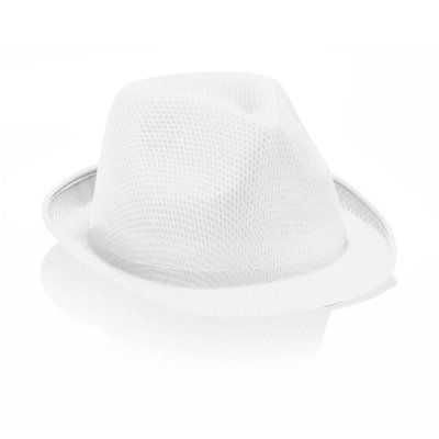 Sombrero en poliéster de color personalizable Blanco