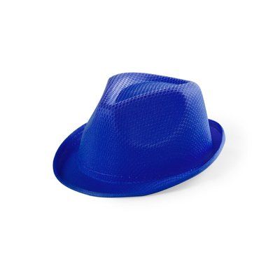 Sombrero niño de poliéster personalizable en cinta Azul