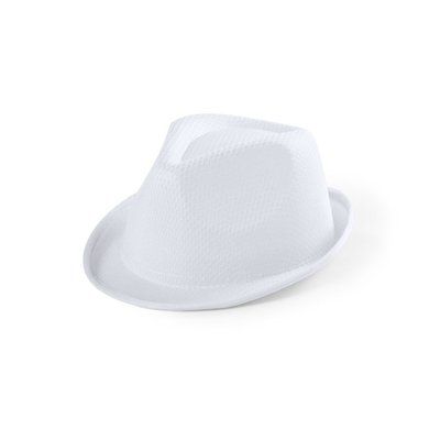 Sombrero niño de poliéster personalizable en cinta Blanco