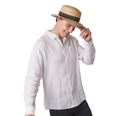 Sombrero de paja con ala grande