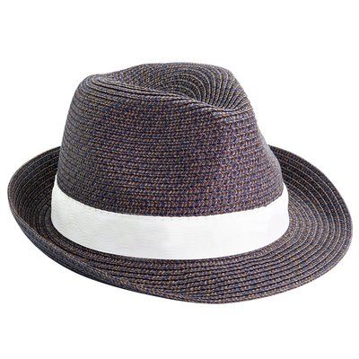 Sombrero de Paja Flexible T.59 Azul