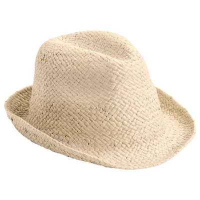 Sombrero de Paja Flexible Unisex Ala Corta Natural