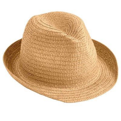 Sombrero de Paja de Papel Ala Corta T.59 Camel