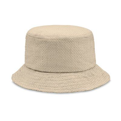 Sombrero de Paja de Papel Veraniego Beig