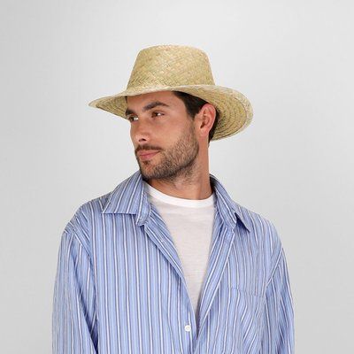 Sombrero de paja trenzada con cinta interior