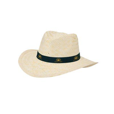 Sombrero de paja trenzada con cinta interior
