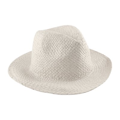 Sombrero de papel de ala ancha Blanco