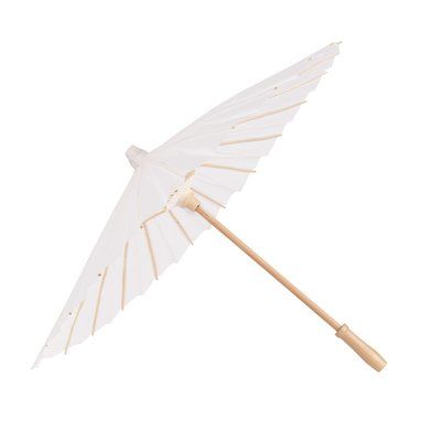 Sombrilla Individual para Bodas estilo Oriental Blanco