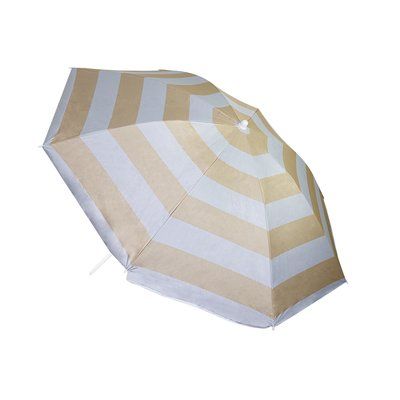 Sombrilla de playa Beige Rayas