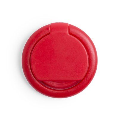 Soporte adhesivo para smartphone con anilla y moneda para carro Roj