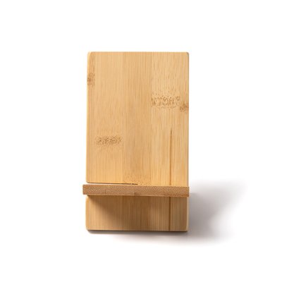 Soporte de bambú y carga de móvil