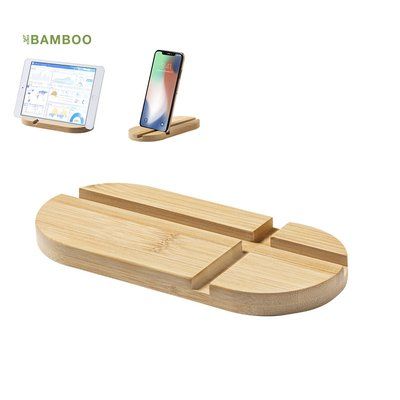 Soporte de Bambú para Móvil y Tablet