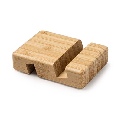 Soporte para dispositivo móvil de bambú