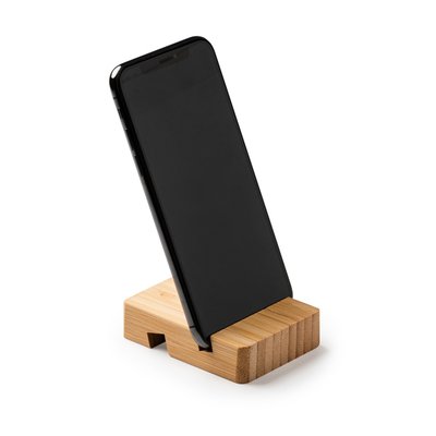 Soporte para dispositivo móvil de bambú
