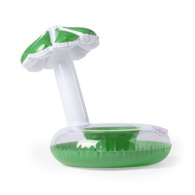 Soporte inflable para bebida Verde