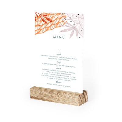 Soporte de madera con ranura
