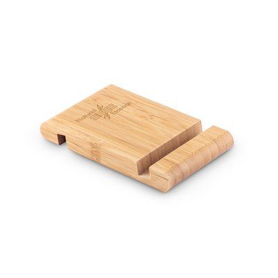 Soporte para móvil de bambú 2 ranuras