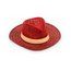 Sombrero de paja en colores con opción de estampado en cinta Rojo