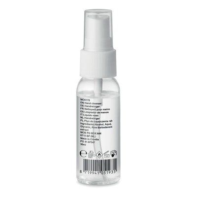 Spray hidroalcohólico personalizado de 30ml.