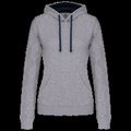 Sudadera de chica con capucha contrastada Oxford Grey / Navy S
