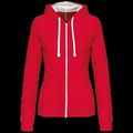 Sudadera capucha mujer Red / White M
