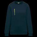 Sudadera unisex con bolsillo a zip Navy / Fluorescent Yellow 3Xl