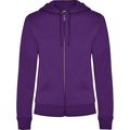 Sudadera de mujer con capucha forrada Púrpura M