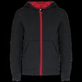 Sudadera con capucha y cremallera para niños Black / Red 6/8 Ans