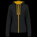 Sudadera capucha mujer Black / Yellow Xs