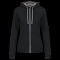 Sudadera capucha mujer Black / Fine Grey Xxl